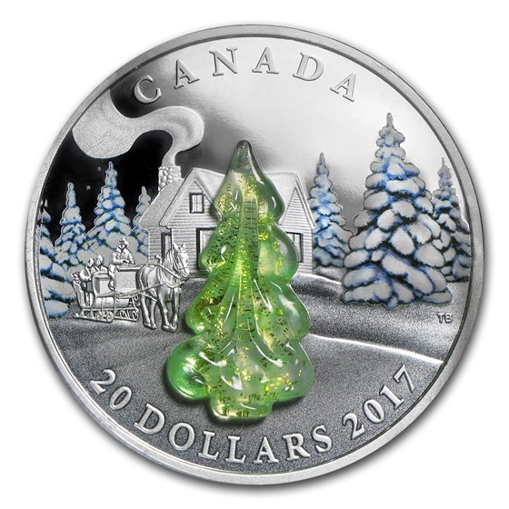 2017 Canada 1 oz Proof Silver $20 Snow-Covered Trees 2017 Canada 1 oz Proof Silver $20 Snow-Covered Trees
